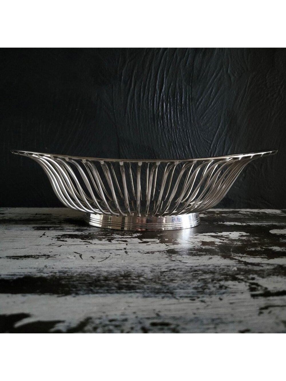 Vintage Christofle Gallia France Silverplate Oval Wire Bread Basket Fruit Basket